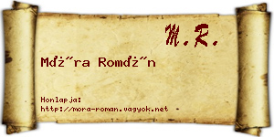 Móra Román névjegykártya